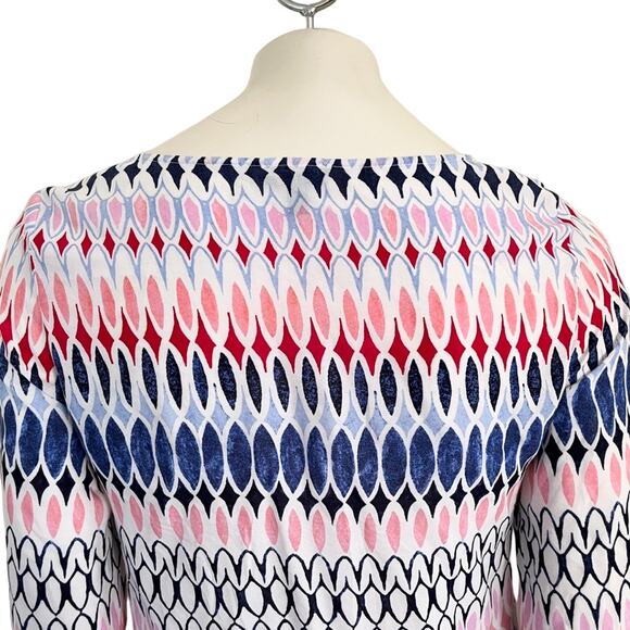 TALBOTS Lightweight Preppy Beach 3/4 Sleeve Relaxed Fit Tunic Top SZ XS - Picture 6 of 11